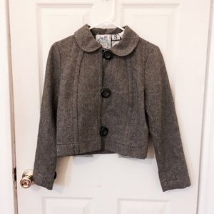 Vintage Cropped-Length Wool Jacket